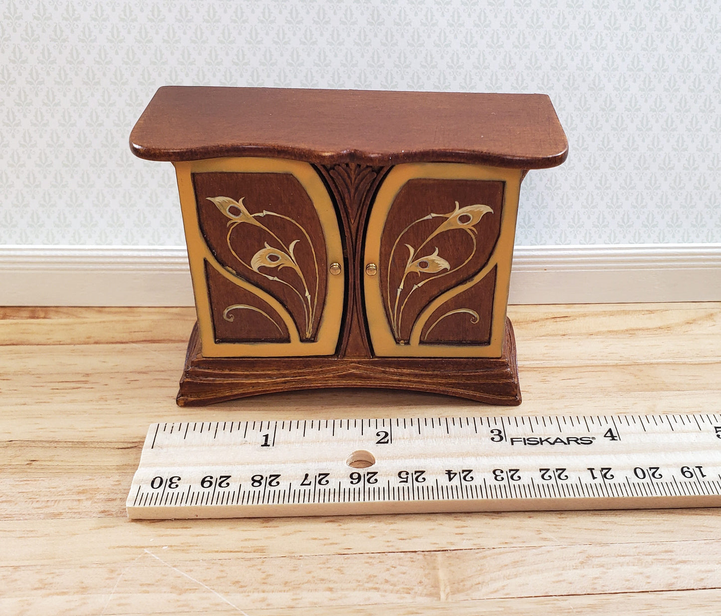 JBM Dollhouse Sideboard Buffet Art Nouveau Style 1:12 Scale Miniature Furniture