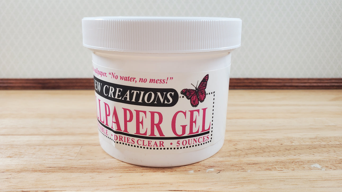 New Creations Dollhouse Wallpaper Paste Gel 5 oz Dries Clear