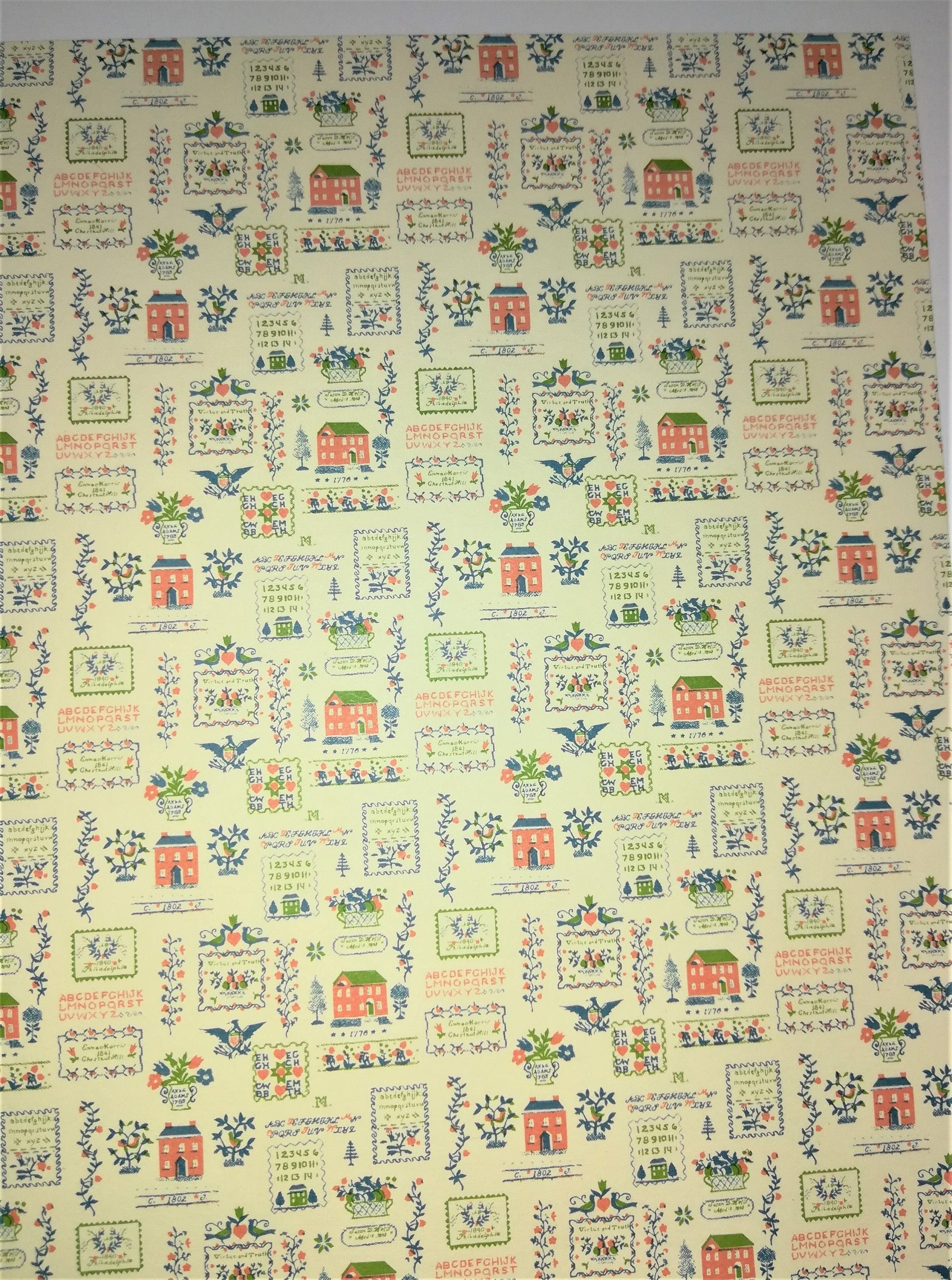 Dollhouse Miniature Wallpaper Kitchen "Mini Sampler" Federal Colonial Style 1:12 Scale