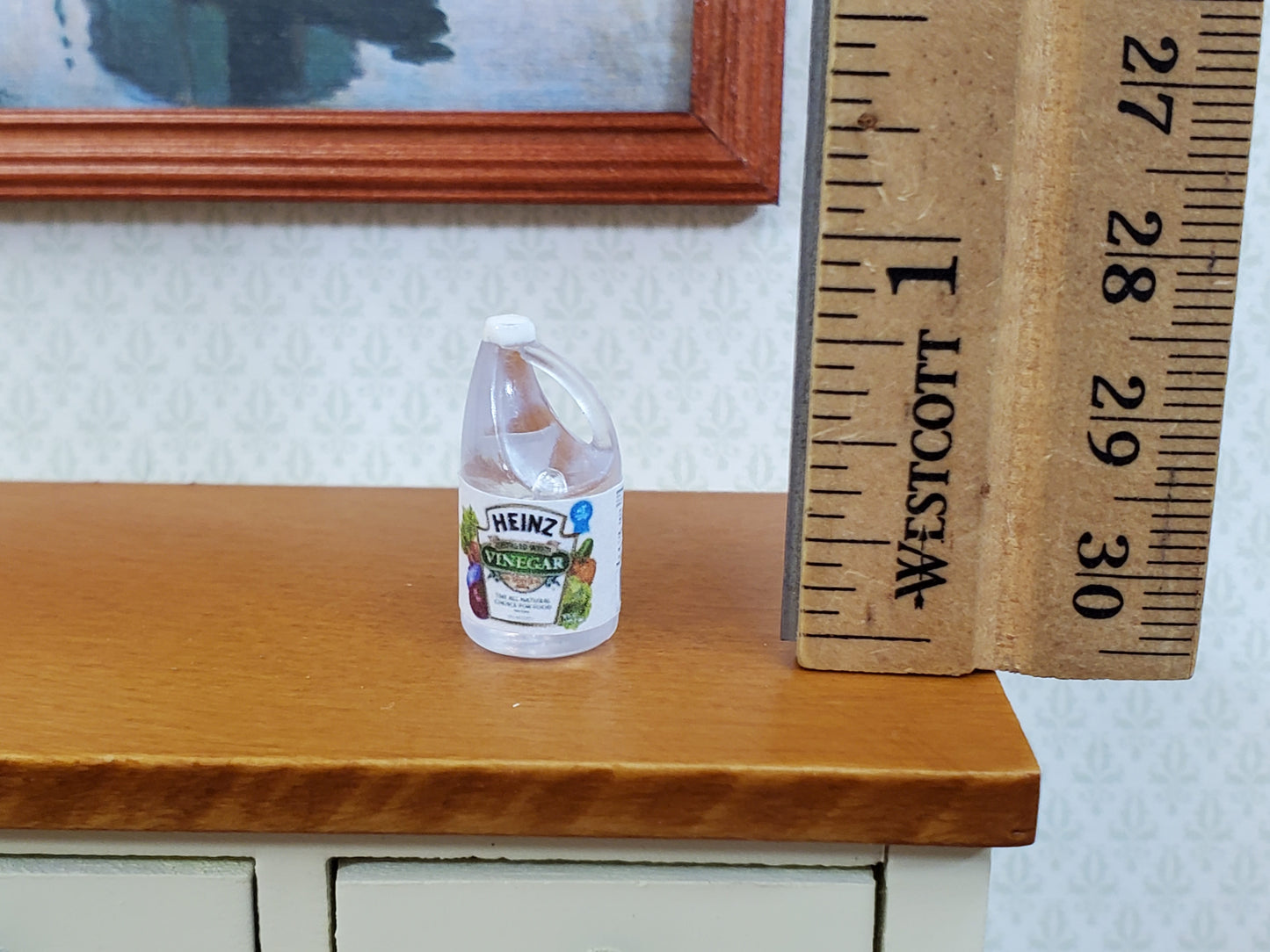 Dollhouse Vinegar Distilled Gallon Jug Bottle 1:12 Scale Miniature Groceries