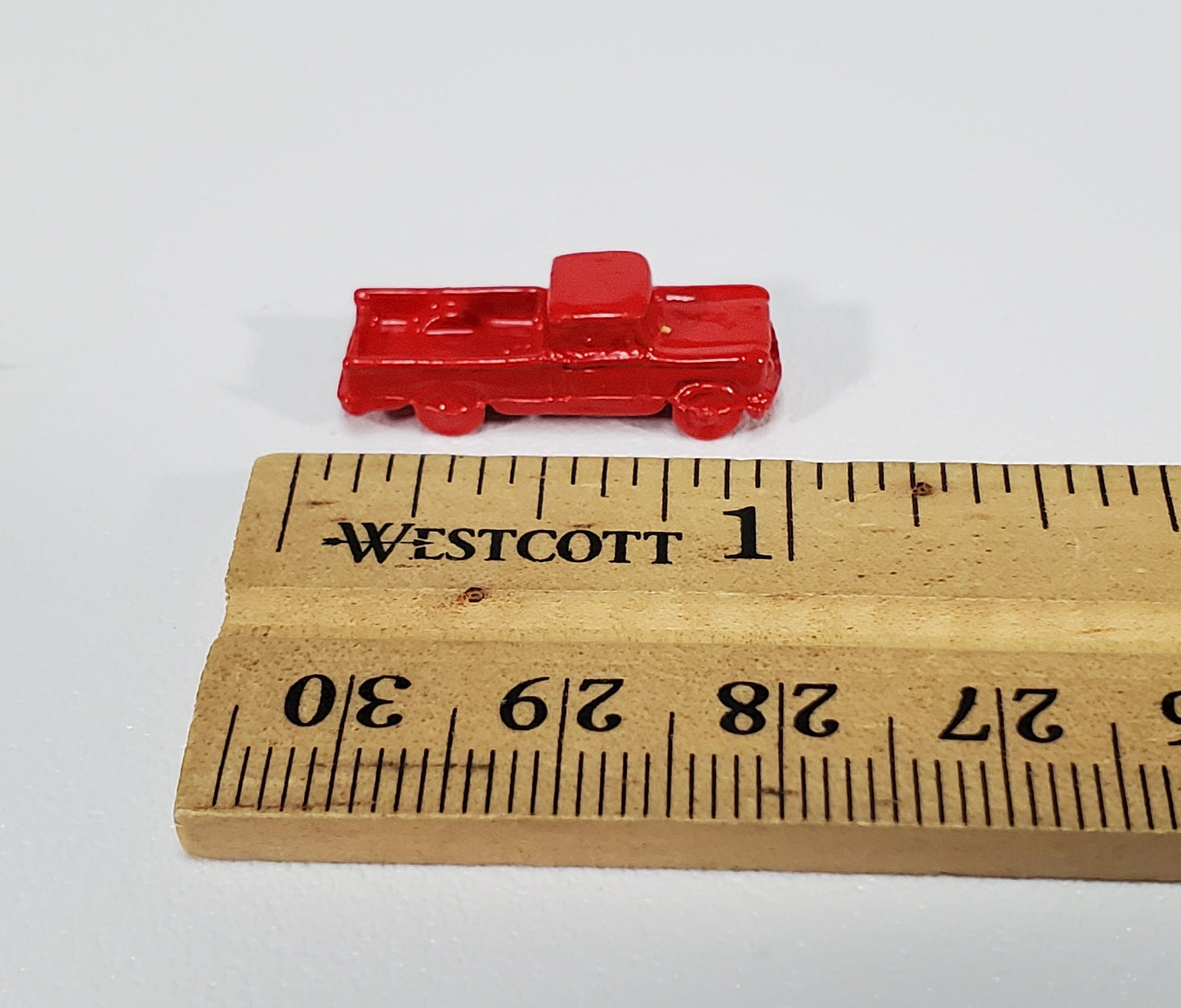 Dollhouse Toy Truck Red Painted Metal 1:12 Scale Miniature Nursery