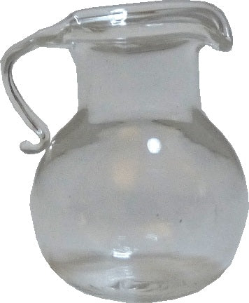 Dollhouse Clear Glass Pitcher 1:12 Scale Miniature Kitchen Decoration Drinks