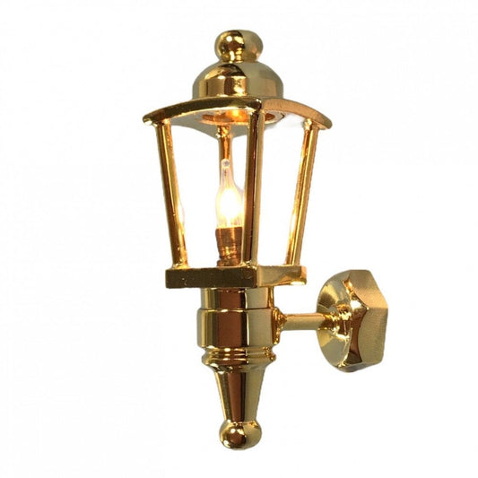 Dollhouse Coach Light Gold Lamp 12 volt w/Plug 1:12 Scale Miniature Houseworks