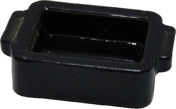 Dollhouse Black Glass Dish 1:12 Scale Miniature Kitchen Dish