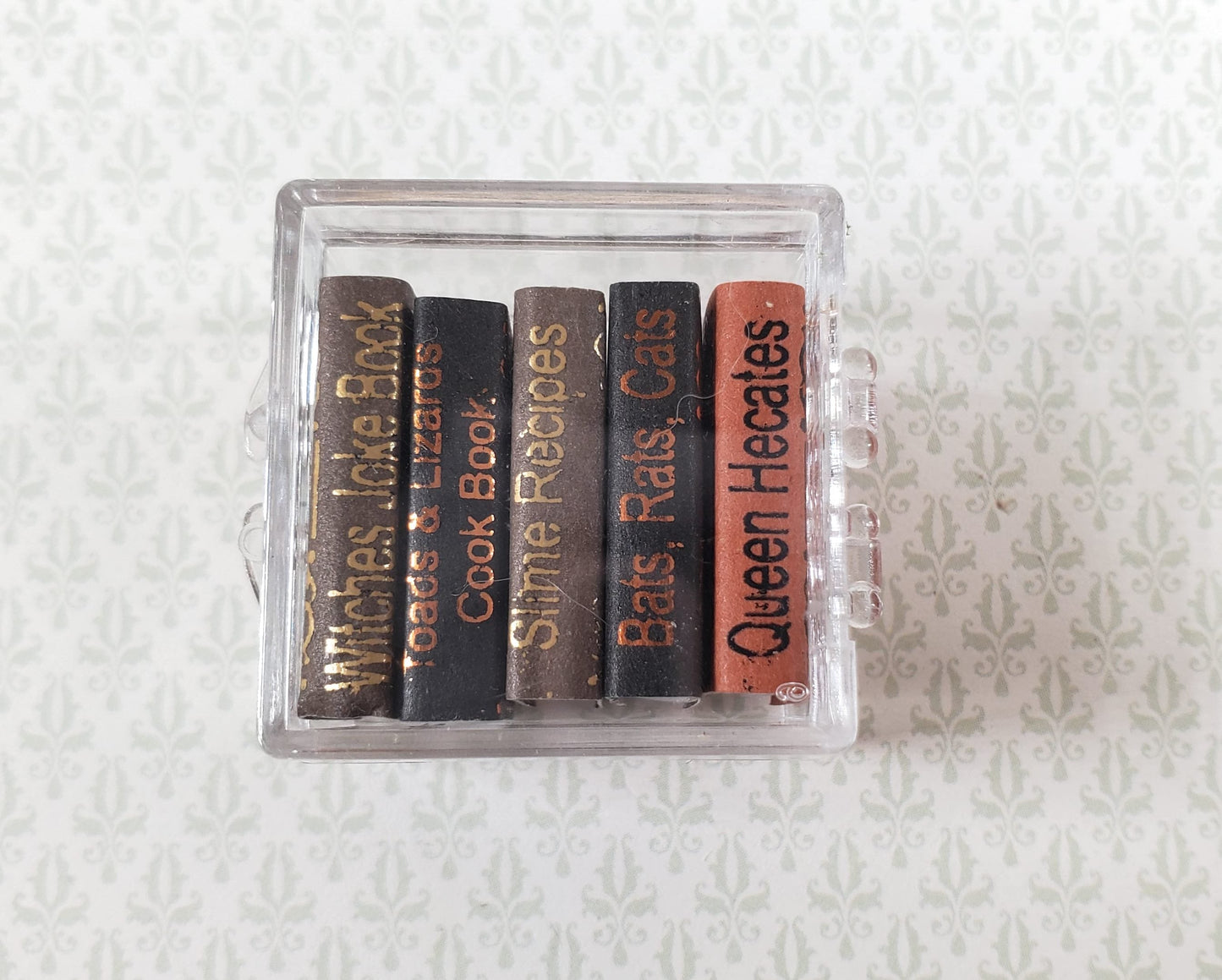 Dollhouse Book Set x5 Witch Humor Volume 1 1:12 Scale Miniatures (blank inside)