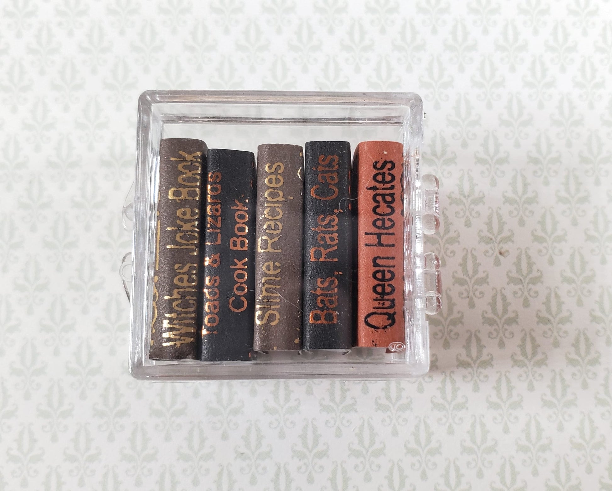 Dollhouse Book Set x5 Witch Humor Volume 1 1:12 Scale Miniatures (blank inside)