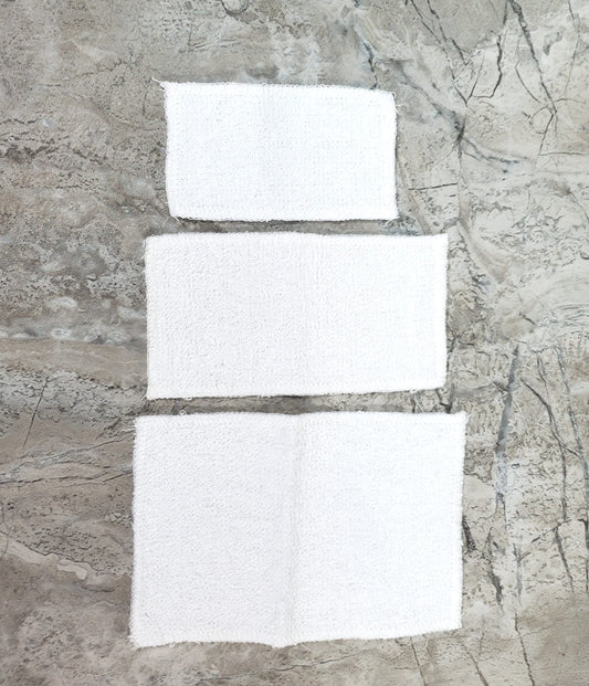 Dollhouse White Towels Set of 3 Bath or Beach 1:12 Scale Miniature Bathroom