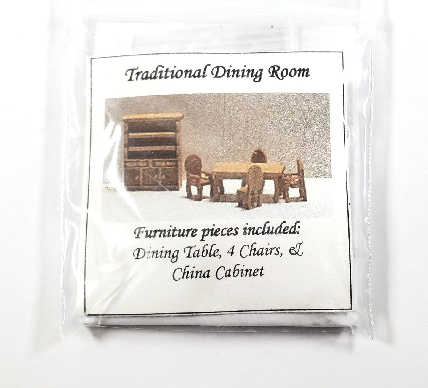Dollhouse 1:144 Scale Furniture KIT DIY Dining Room Miniature Set Table Chairs +