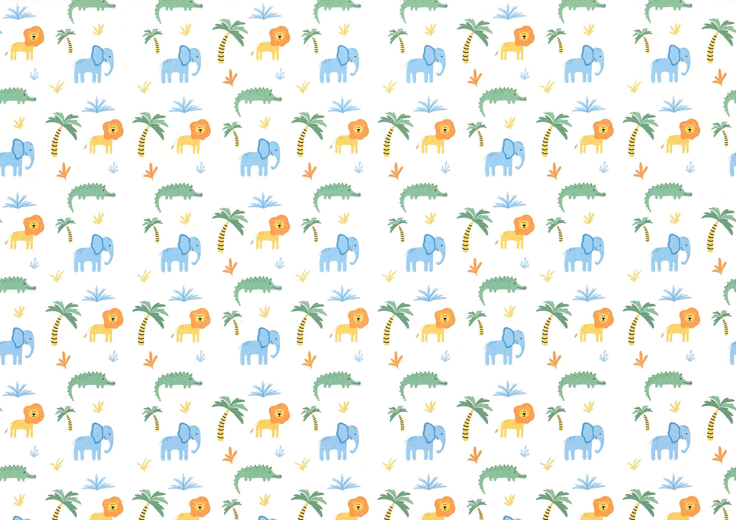 Dollhouse Nursery Safari Wallpaper 3 Sheets Elephants Lions 1:12 Scale Miniature