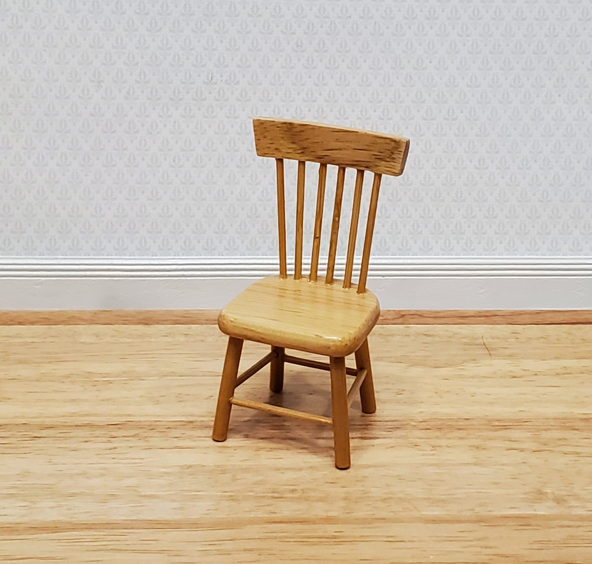 Dollhouse Kitchen Side Chair Light Oak 1:12 Scale Miniature Furniture D4413
