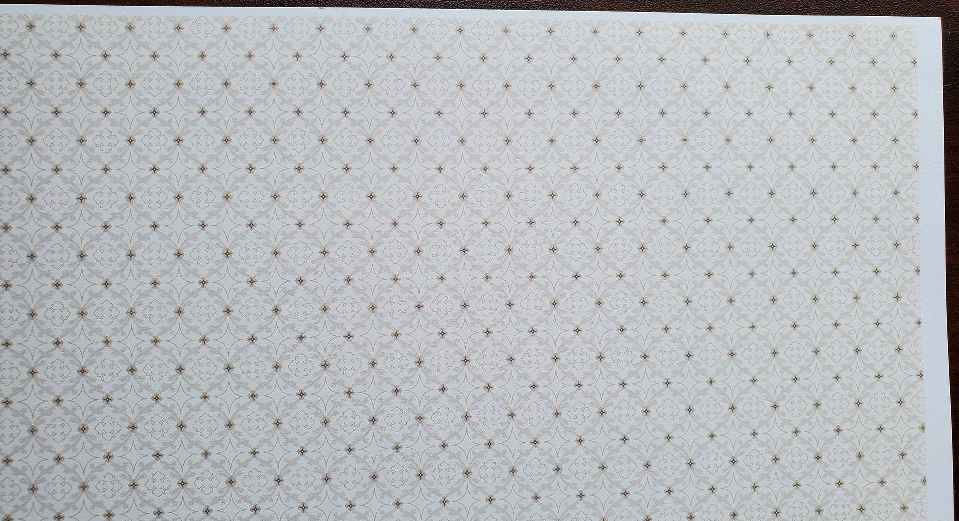 Dollhouse Wallpaper Brodnax "Gathering" Beige Cream Neutral 1:12 Scale Miniature