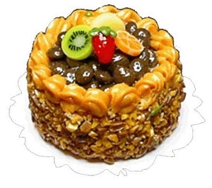 Dollhouse Milk Chocolate Berry Cake 1:12 Scale Miniature Dessert Food