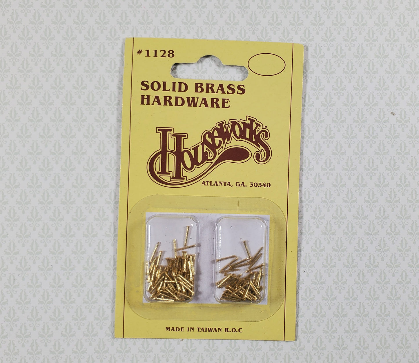 Brass Nails Brads Small Tiny Thin 1/4" x100 for Miniatures Houseworks #1128