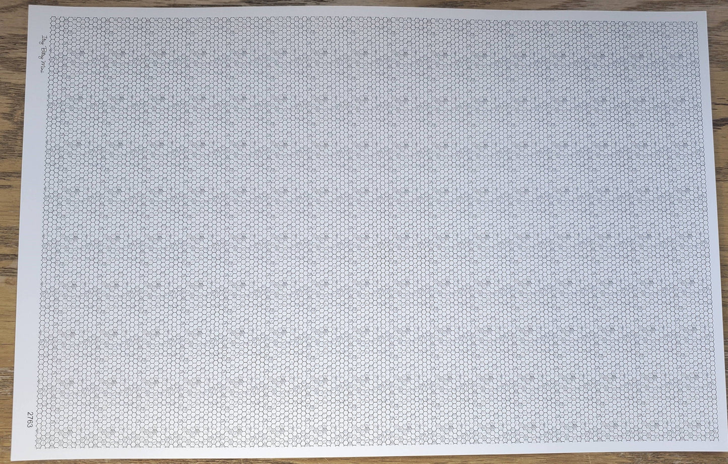 Dollhouse Penny Tile Paper Carrara Marble Floor 1:12 Scale Itsy Bitsy
