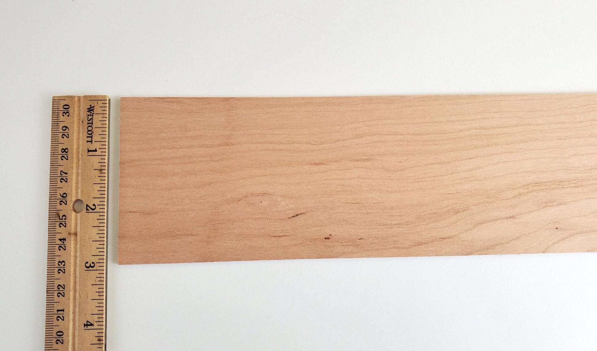 Cherry Wood Sheet Plank Thin 1/16"Thick x 3" Wide x 12" Long Kiln Dried Woodworking - Miniature Crush