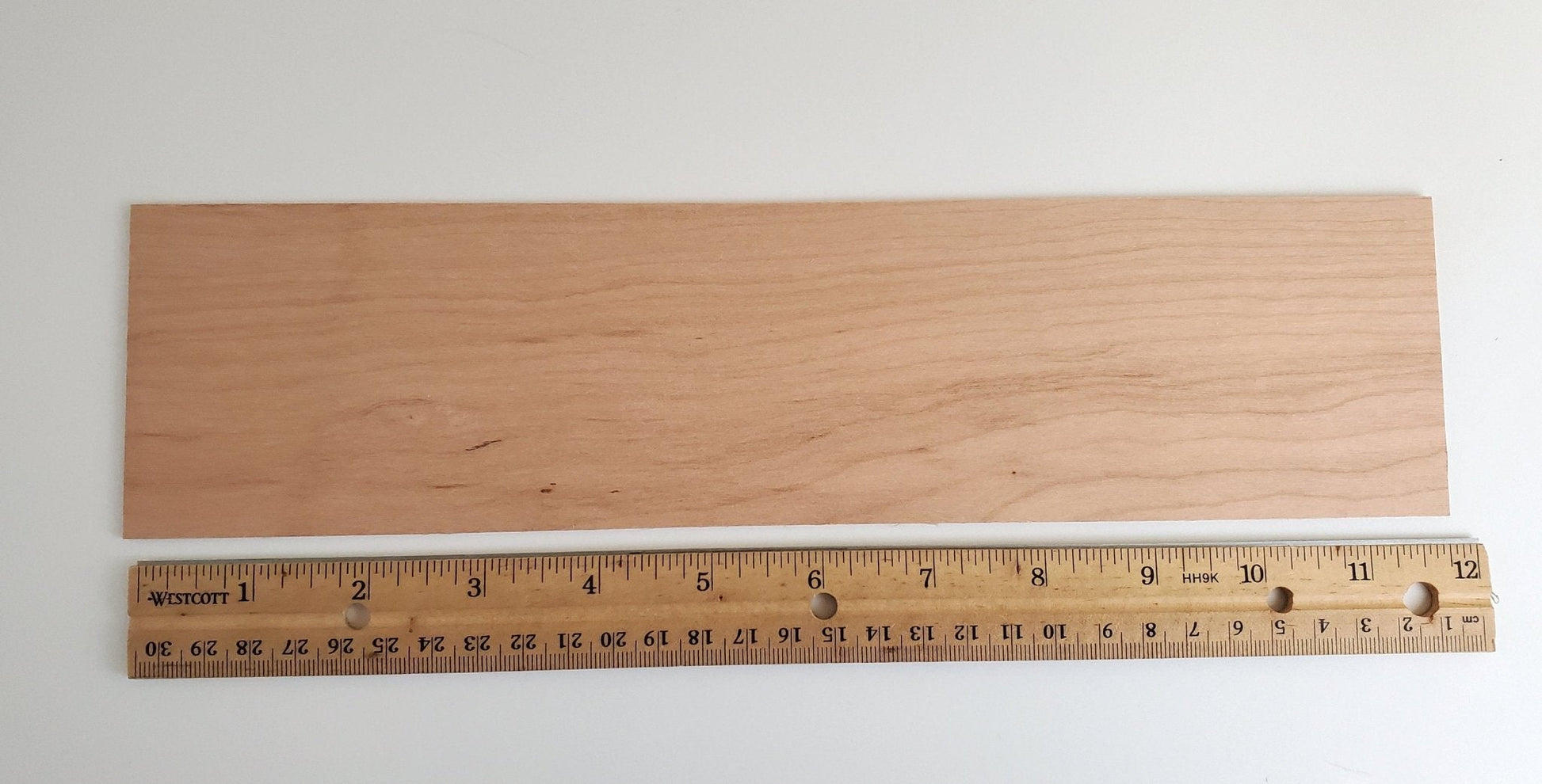 Cherry Wood Sheet Plank Thin 1/32" Thick x 3" Wide x 12" Long Veneer Kiln Dried - Miniature Crush