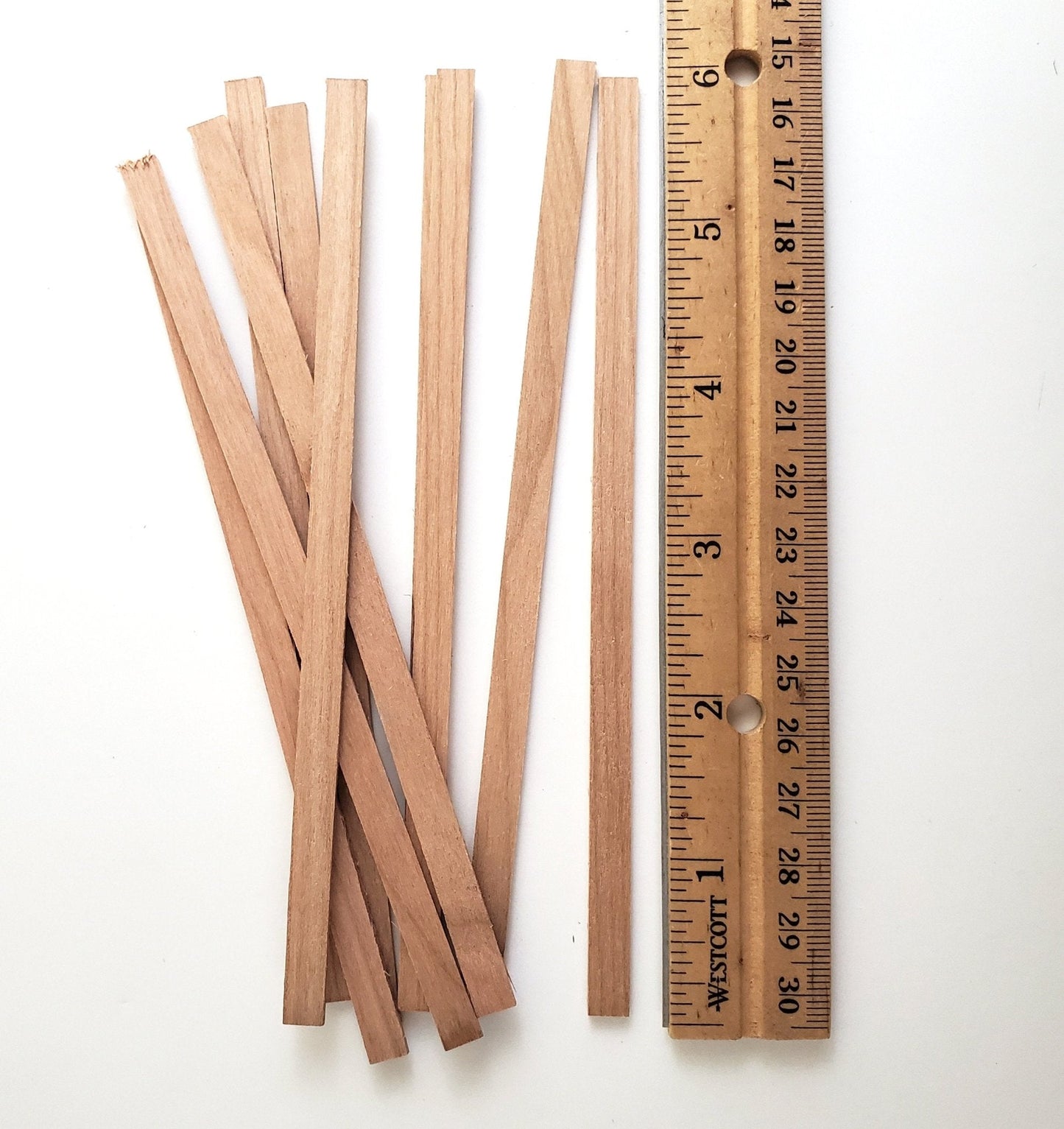 Cherry Wood Strips 10 Pieces 1/16" x 1/4 x 6" Long Crafts Models Miniatures - Miniature Crush