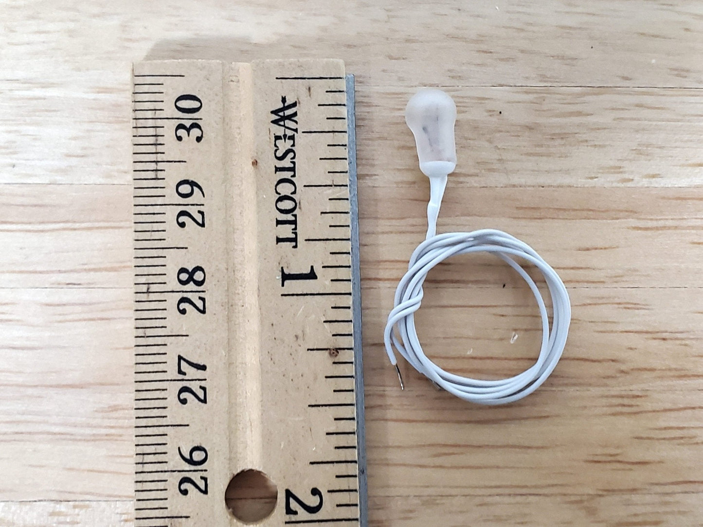 Cir-Kit Pea Bulb Frosted Light Fixture with Wire 1:12 Scale Dollhouse Miniature Attics Closets - Miniature Crush