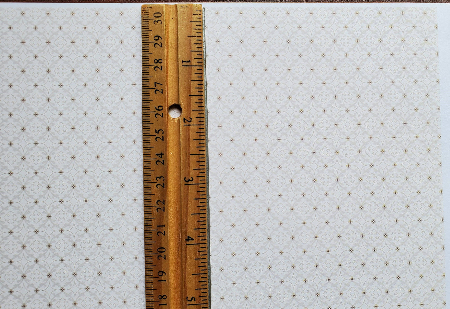 Dollhouse Wallpaper Brodnax "Gathering" Beige Cream Neutral 1:12 Scale Miniature