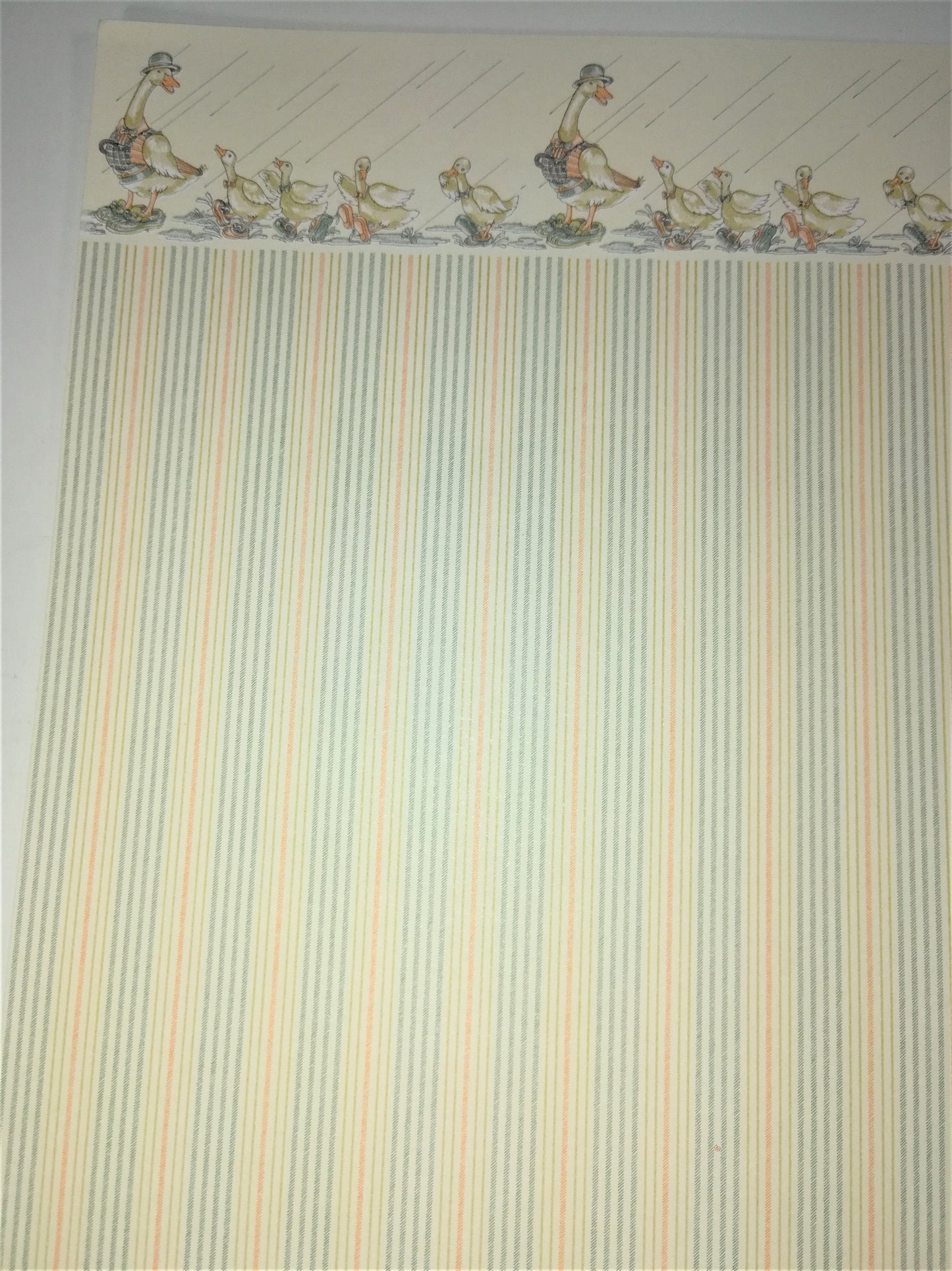 Dollhouse Nursery Wallpaper 3 Sheets "Dapper Ducks" MiniGraphics 1:12 Scale Miniature
