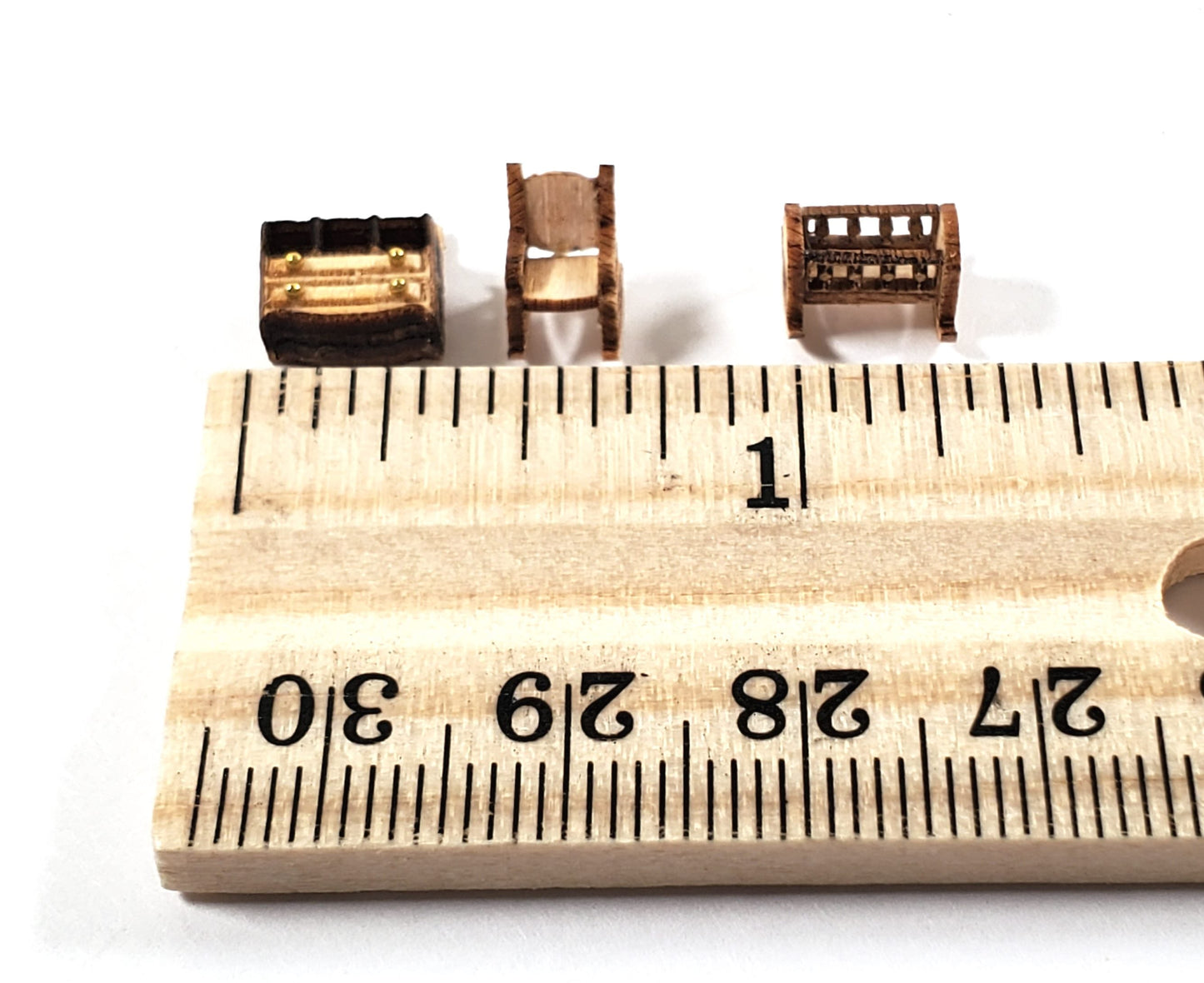 Dollhouse 1:144 Scale Furniture KIT DIY Nursery Room Kit Cradle Rocking Chair +