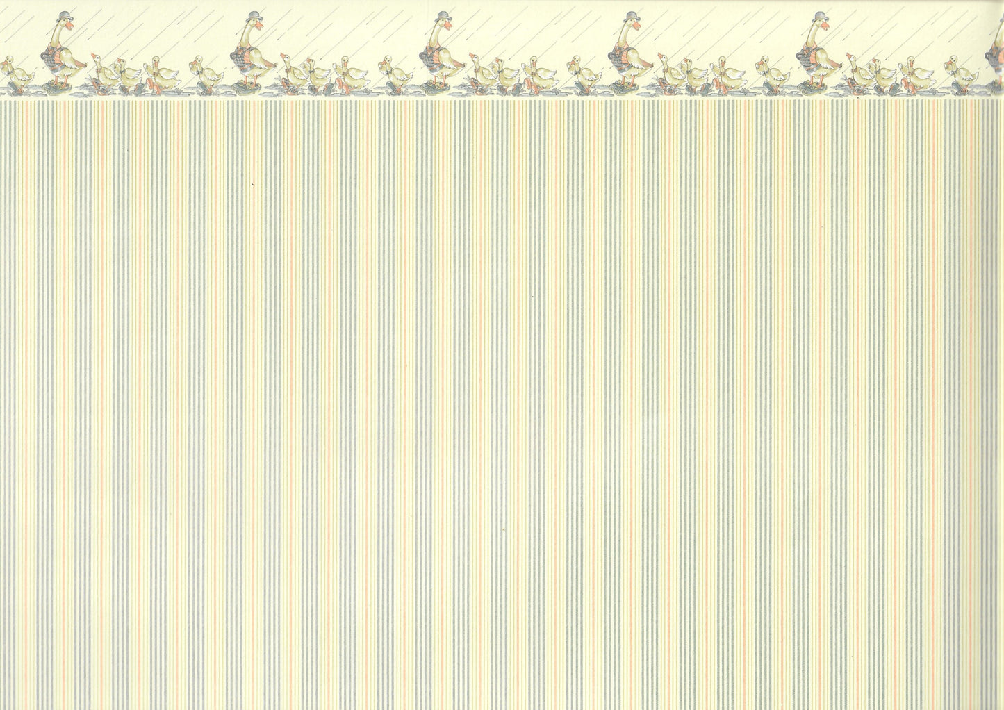 Dollhouse Nursery Wallpaper 3 Sheets "Dapper Ducks" MiniGraphics 1:12 Scale Miniature