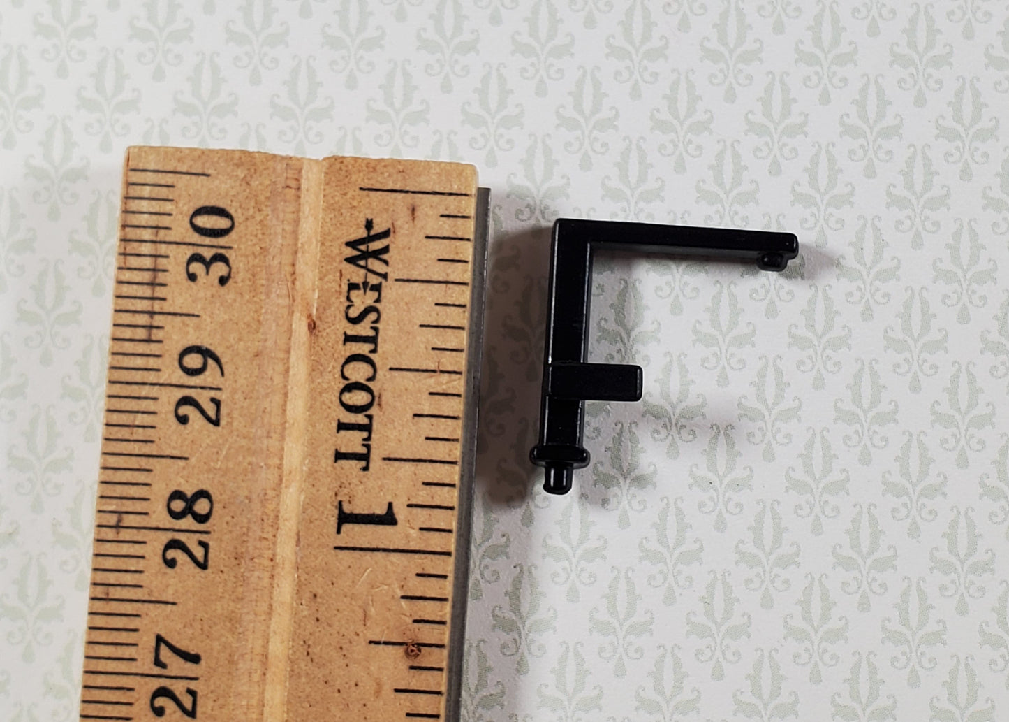 Dollhouse Modern Faucet Tap Black Metal for Kitchen or Bathroom Sink 1:12 Scale