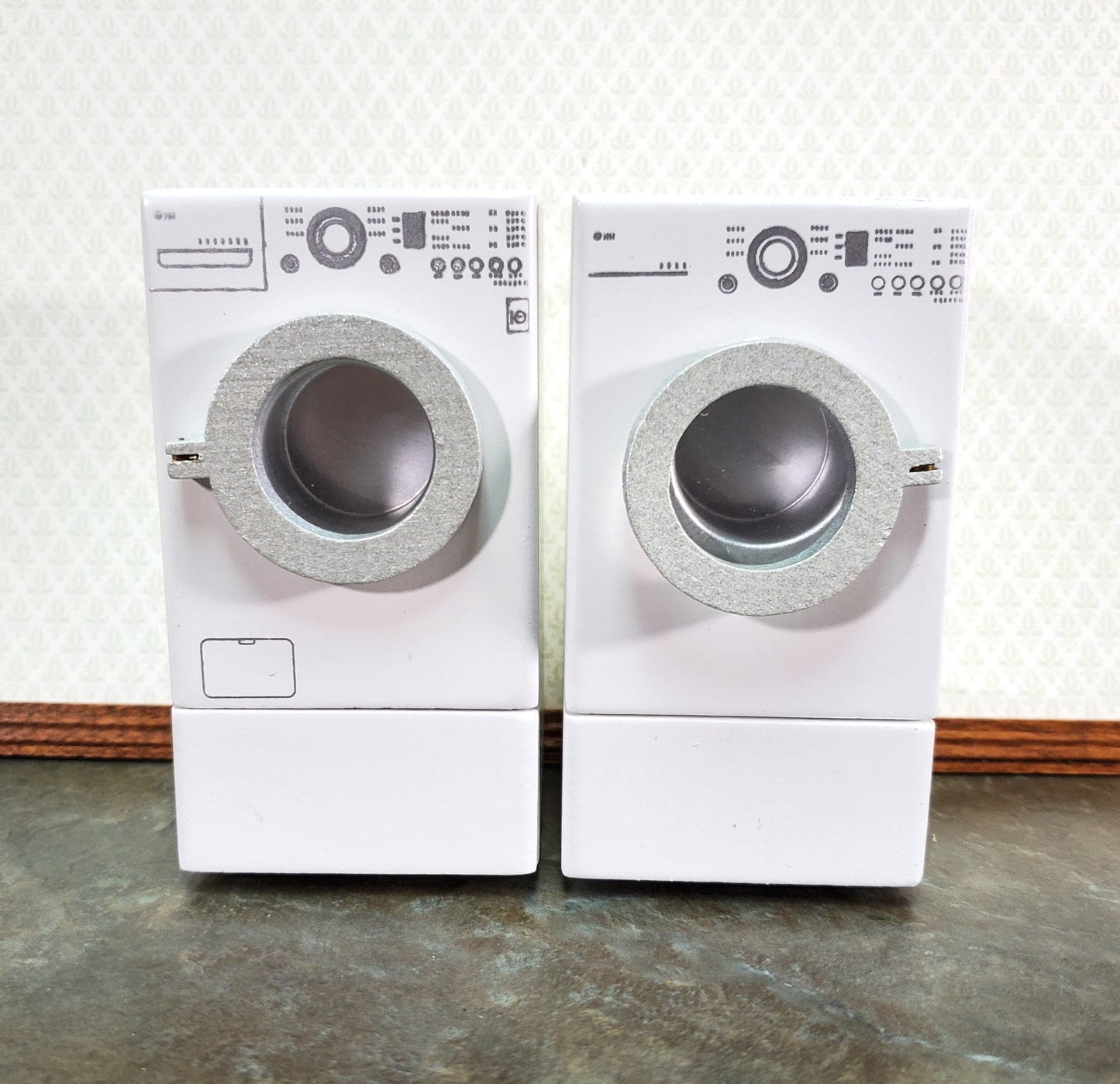 Modern Dollhouse Washing Machine WHITE Front Load 1:12 Scale Furniture
