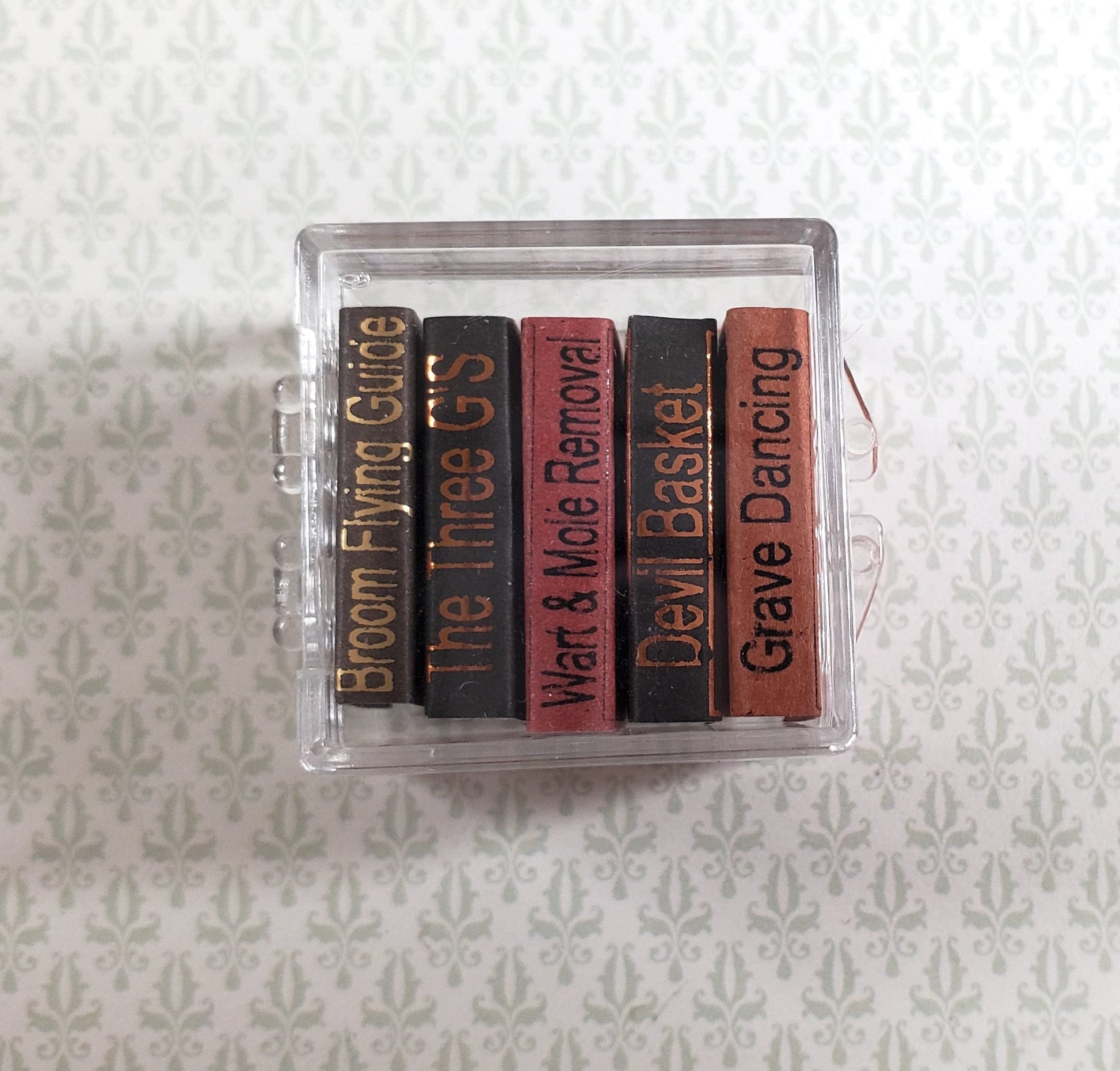 Dollhouse Book Set x5 Witch Humor Volume 2 1:12 Scale Miniatures (blank inside)