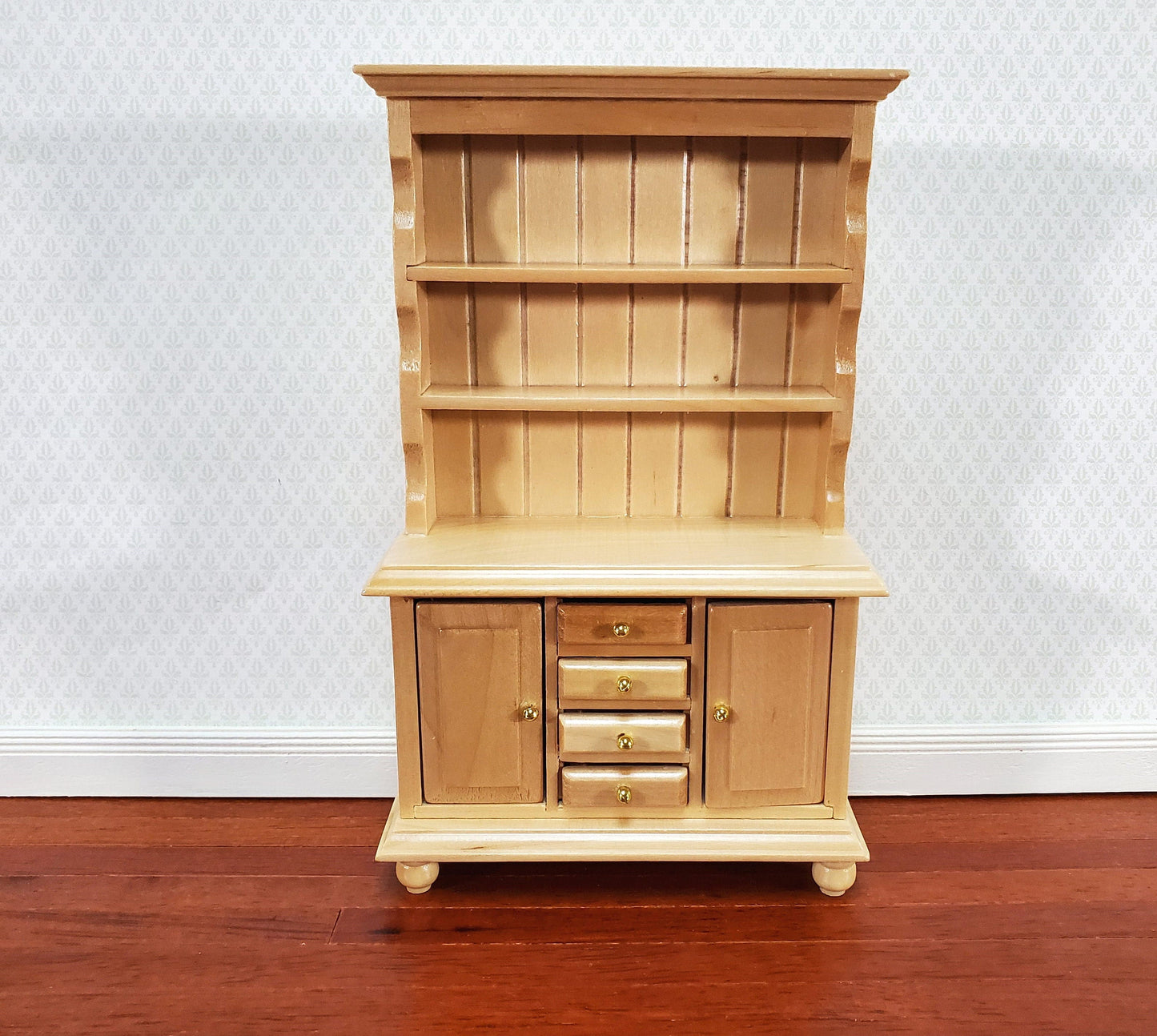 Dollhouse Welsh Kitchen Cabinet Cupboard Light Oak Finish 1:12 Scale Miniature Furniture