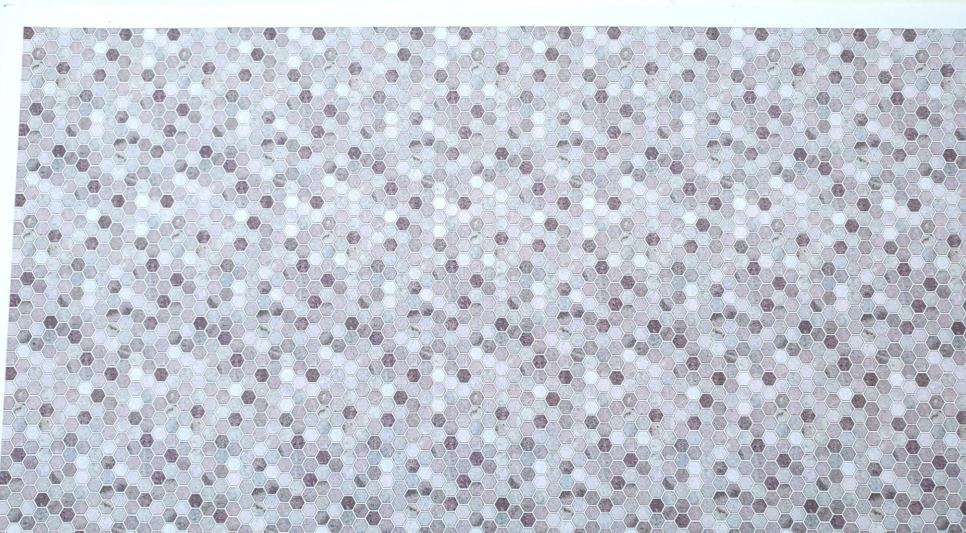 Dollhouse Tile Wallpaper Hexagons Purples Bathroom Kitchen 1:12 Scale Itsy Bitsy