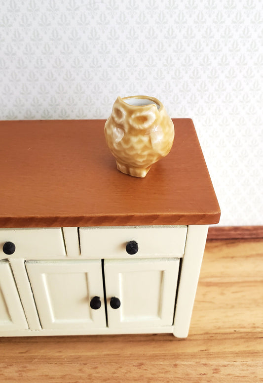 Dollhouse Miniature Owl Planter Pot Ceramic 1:12 Scale