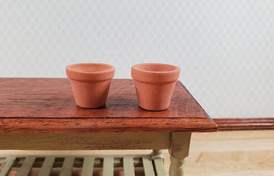 Dollhouse 2 Small Terra Cotta Planters Unglazed Clay Pots