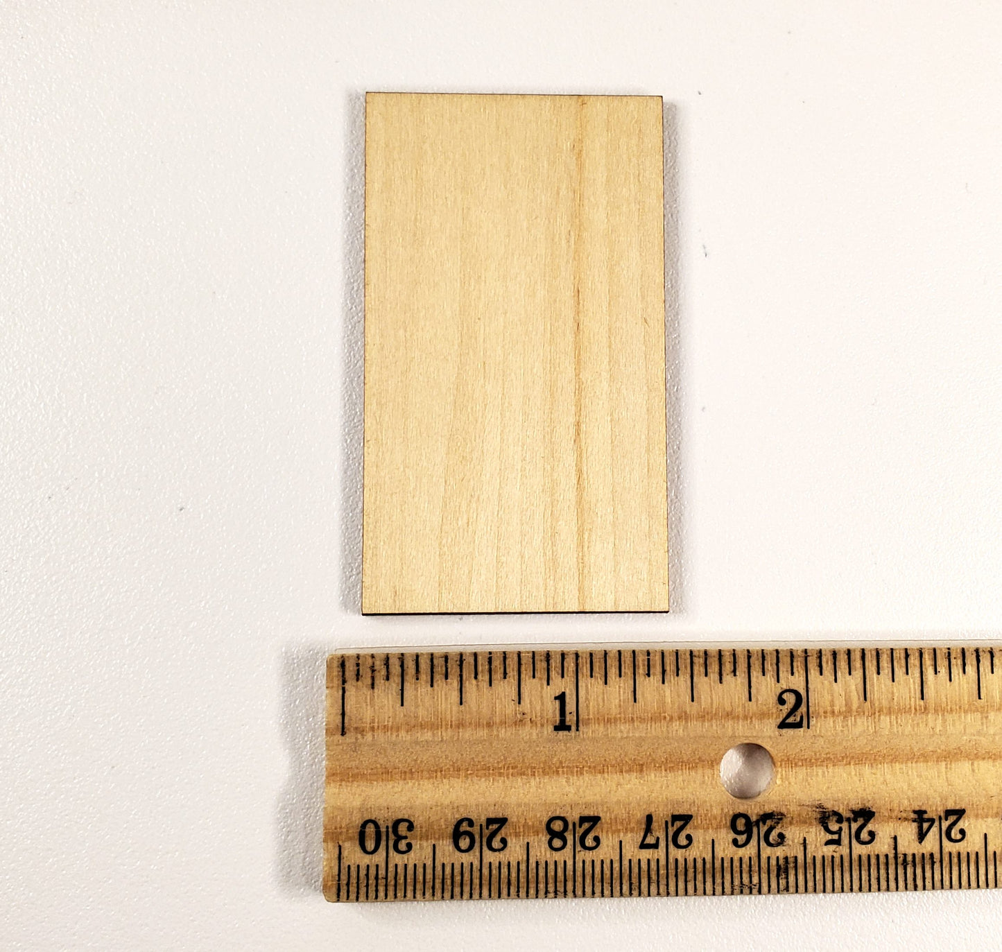 Rectangle Wood Pieces x20 2 3/8" x 1 3/8" Basswood 1/16" thick Blanks Tiles DIY