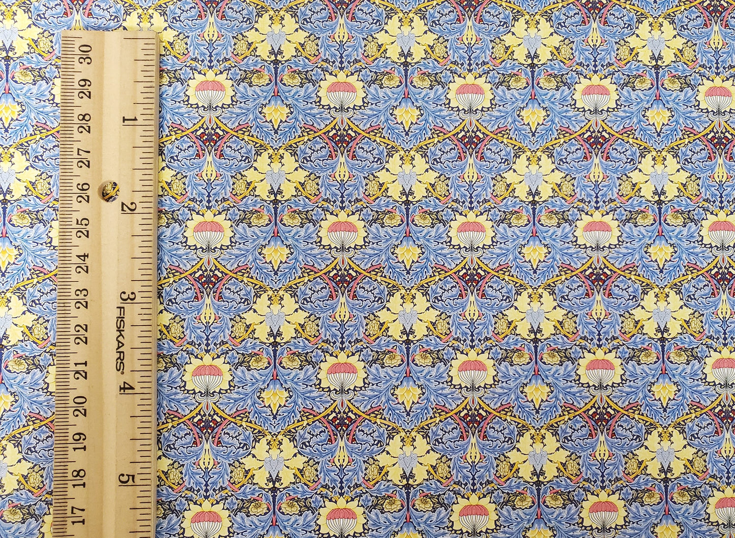Dollhouse Wallpaper Victorian Morris Style Blue 1:12 Scale Miniature Itsy Bitsy
