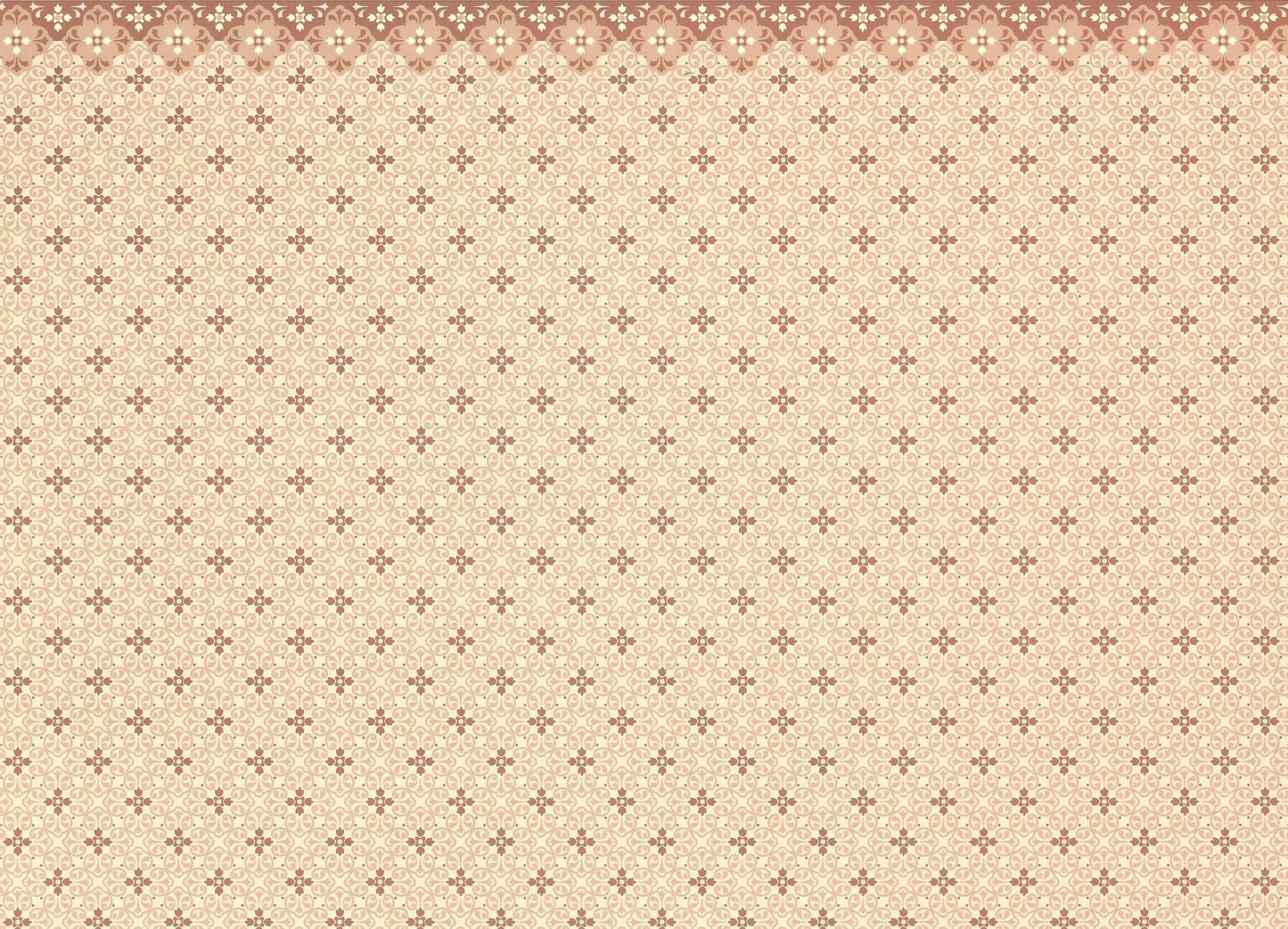 Dollhouse Wallpaper Brodnax Edwardian "Nellie" 1:12 Scale Miniature