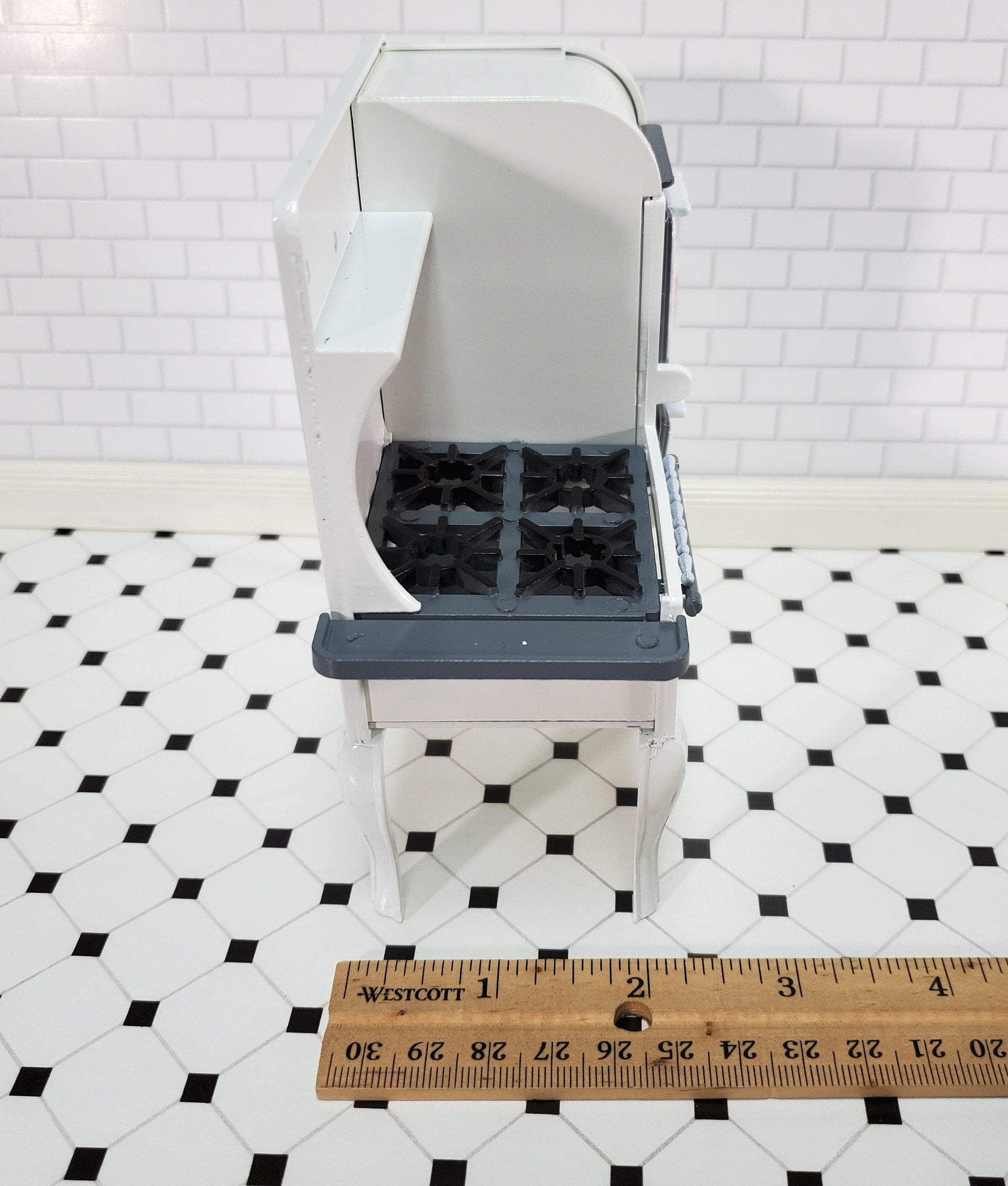 Dollhouse Roper Range Stove Oven 1920s Style Large 1:12 Scale Miniature Kitchen Metal
