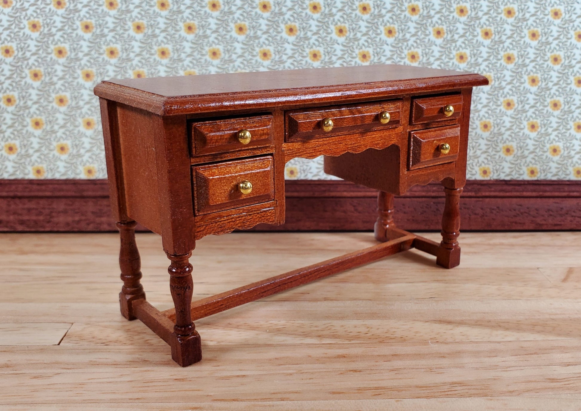 Dollhouse Vanity or Dressing Table with Drawers 1:12 Scale Miniature Furniture