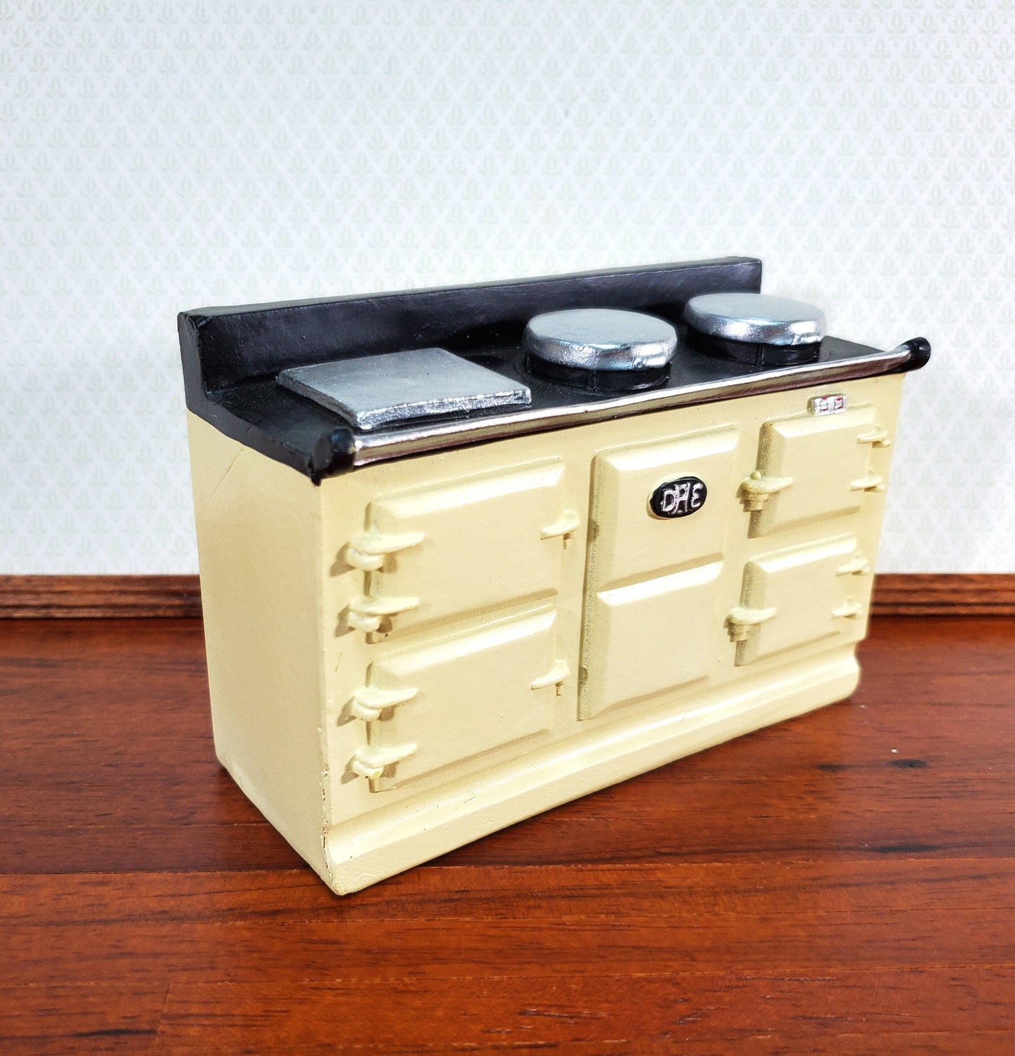 Dollhouse AGA Style Cooker Stove Oven Cream Large 1:12 Scale Miniature Kitchen