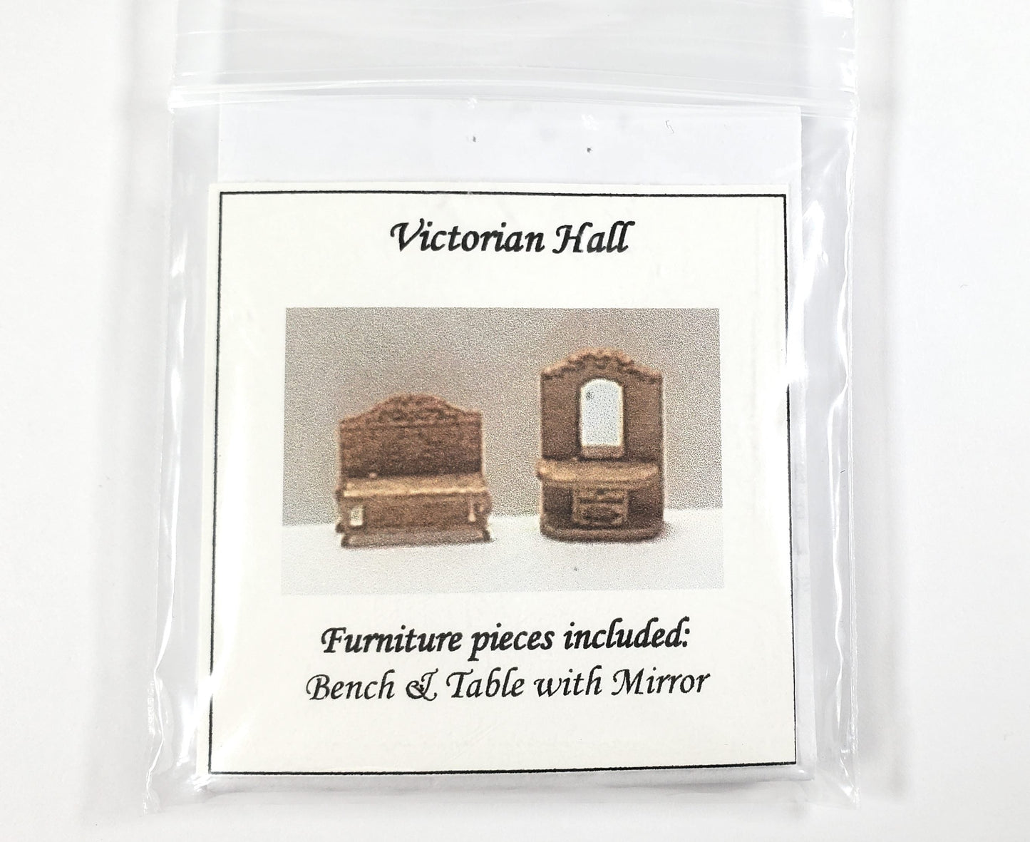 Dollhouse 1:144 Scale Furniture KIT DIY Victorian Hallway Miniature Bench Table
