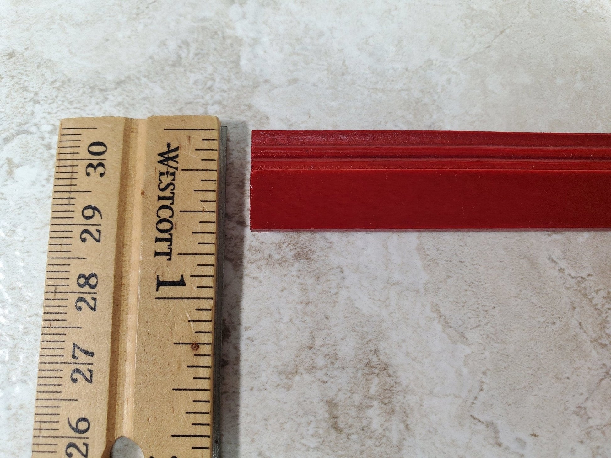 Dollhouse Baseboard Trim Mahogany Molding 5/8" tall x 17 3/4" long 1:12 Scale Skirting - Miniature Crush