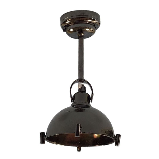 Dollhouse Battery Light Adjustable Industrial Black Chrome Ceiling or Accent 1:12 Scale Miniature - Miniature Crush