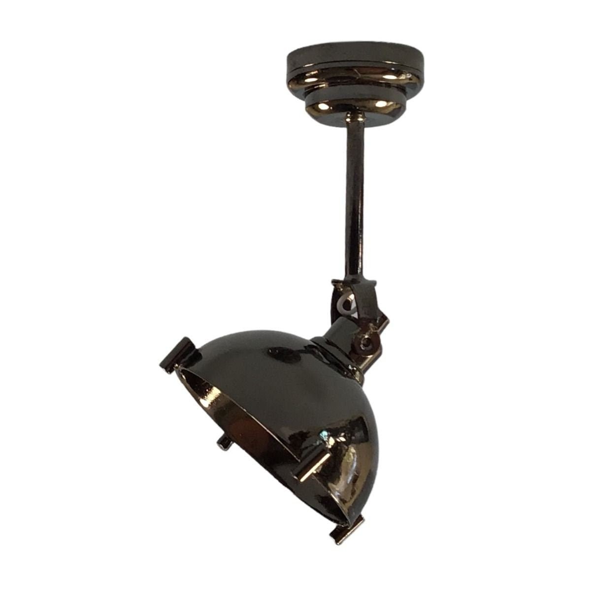 Dollhouse Battery Light Adjustable Industrial Black Chrome Ceiling or Accent 1:12 Scale Miniature - Miniature Crush