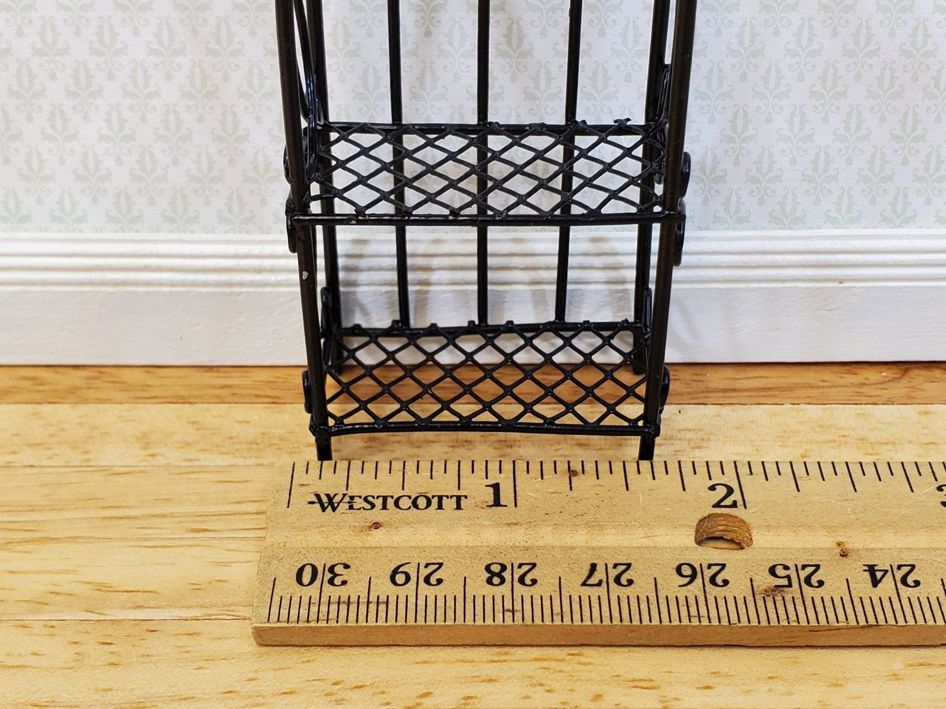 Dollhouse Black Metal Shelf Small 3 Shelves 1:12 Scale Miniature Kitchen Bakery - Miniature Crush
