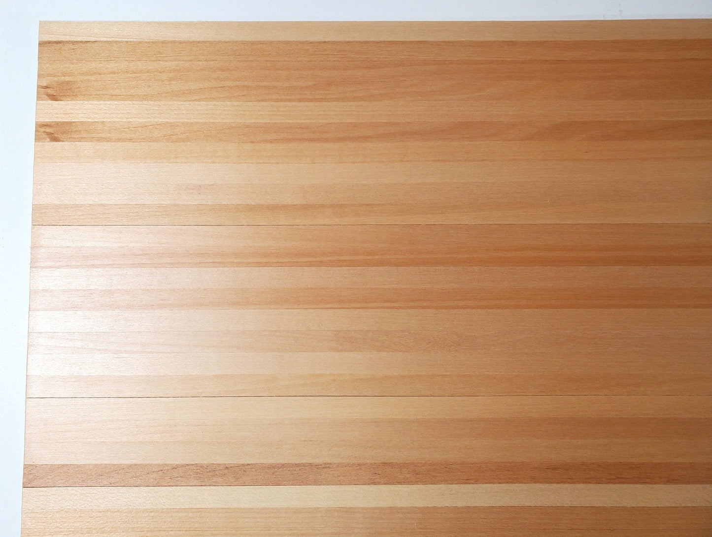 Dollhouse Blonde Wood Floor 8mm Wide Planks Peel & Stick 17" x 11 3/8" Miniatures - Miniature Crush