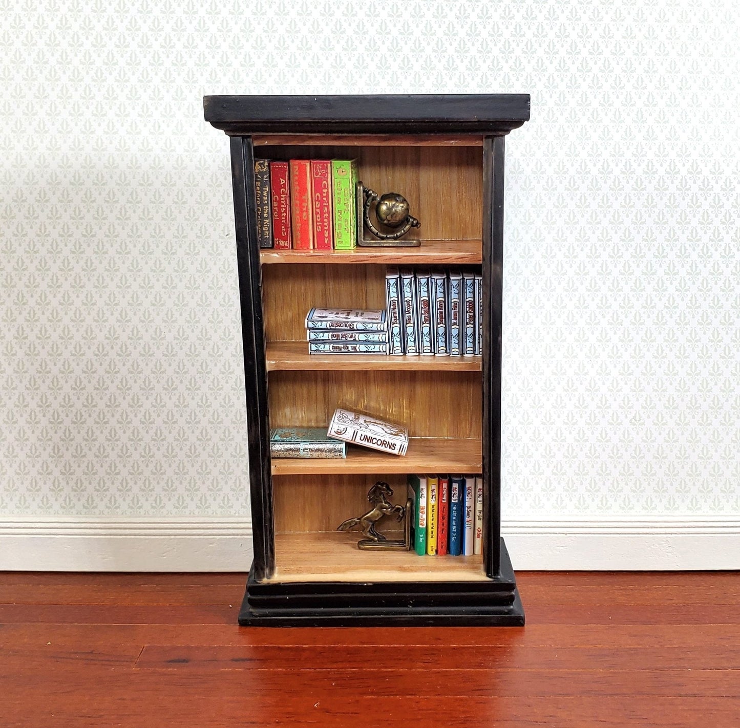 Dollhouse Book Unicorns Gold Gilt Accents 1:12 Scale Miniature (blank inside) - Miniature Crush