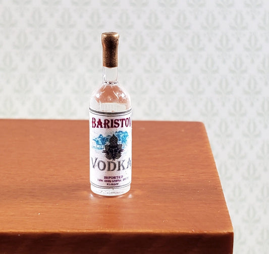 Dollhouse Bottle of Vodka "Baristov" 1:12 Scale Miniature Drinks Handmade - Miniature Crush