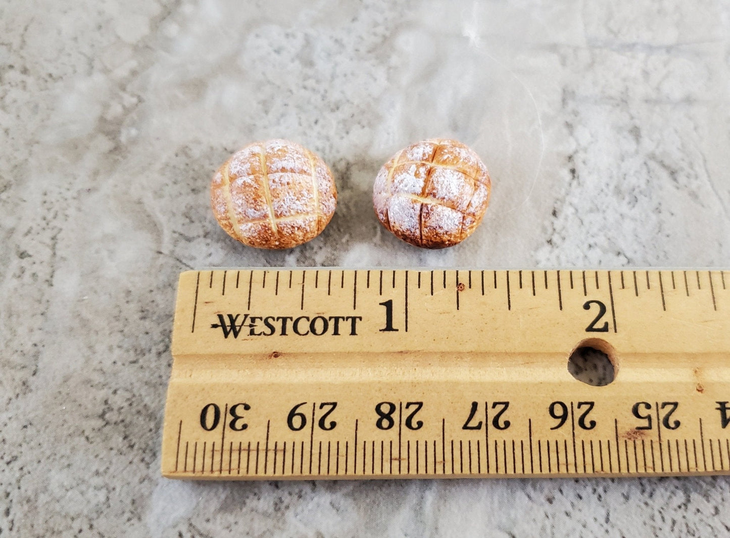 Dollhouse Bread x2 Round Loaves 1:12 Scale Food Kitchen Bakery - Miniature Crush