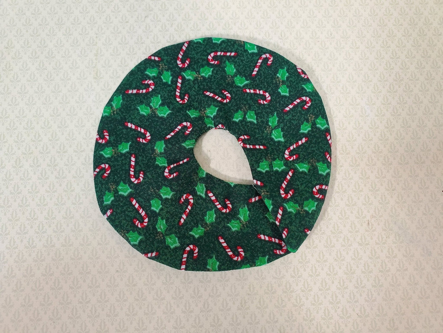 Dollhouse Christmas Tree Skirt Handmade Holiday Decorating 1:12 Scale Fabric - Miniature Crush