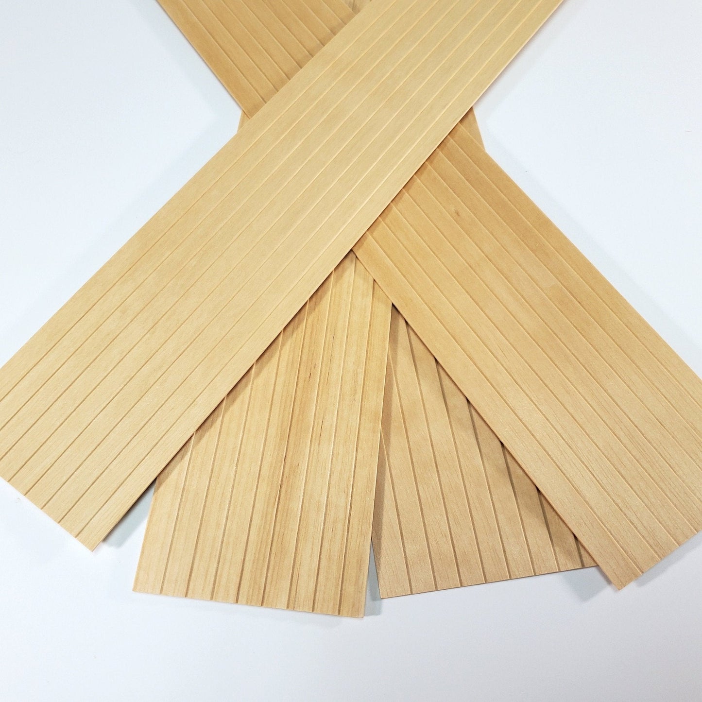 Dollhouse Clapboard Siding Panels 3/8" Wood Paneling x4 Sheets - Miniature Crush